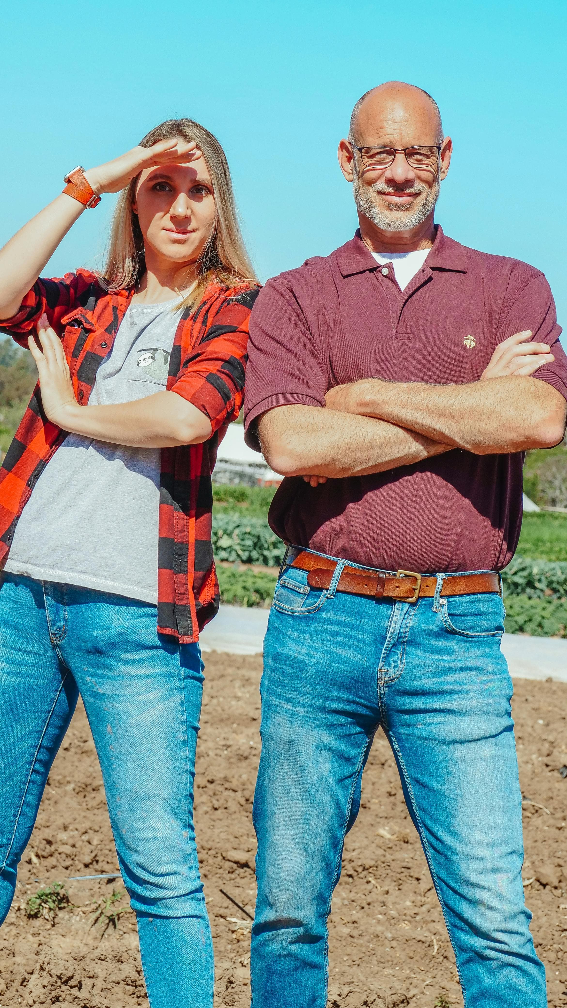 Green Valley Farms owners in their organic field